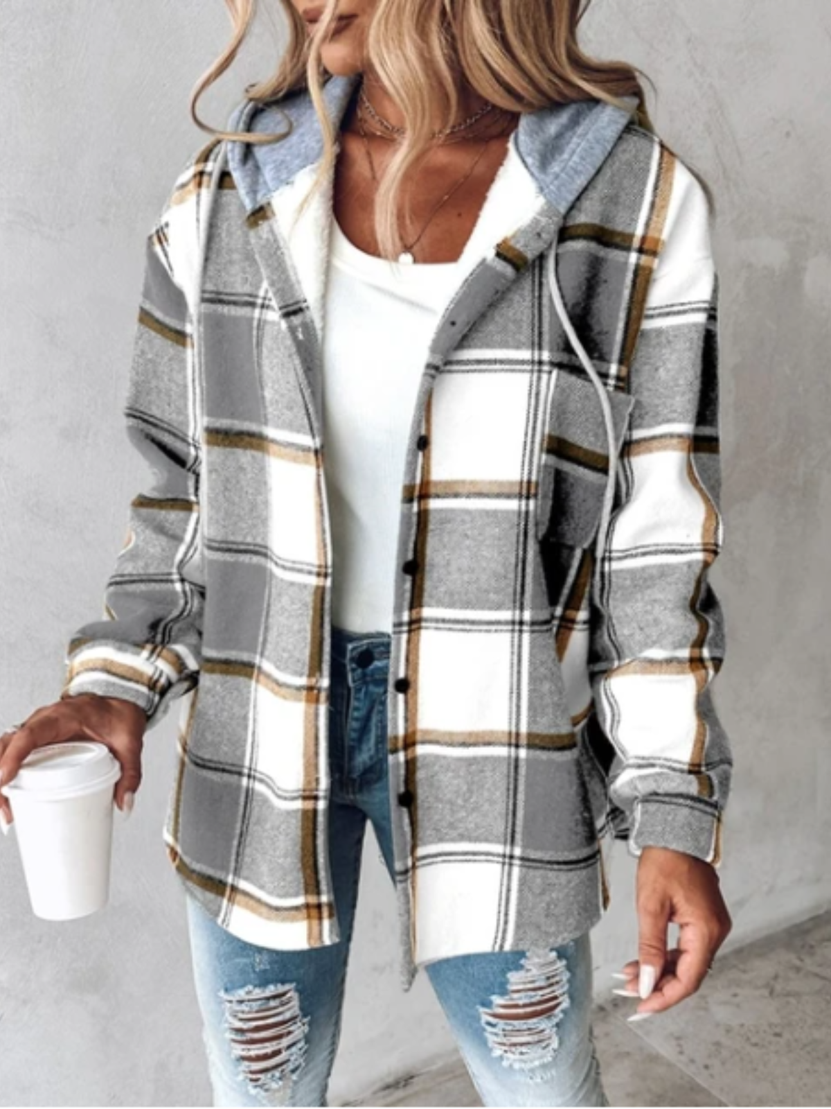 Valenzora | Classic plaid hoodie style for women
