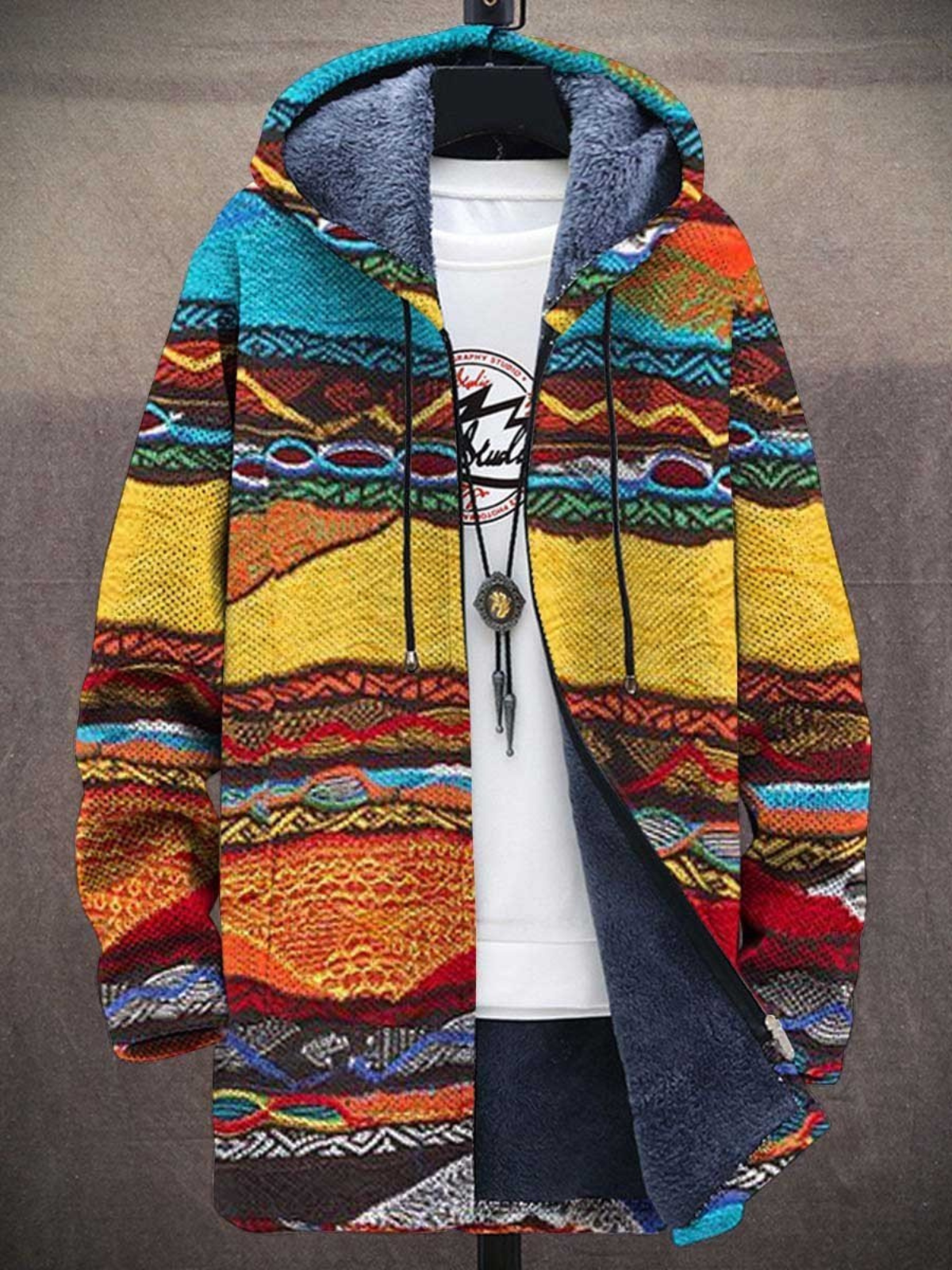 Valenzora | Bequeme, bunte bedruckte Jacke