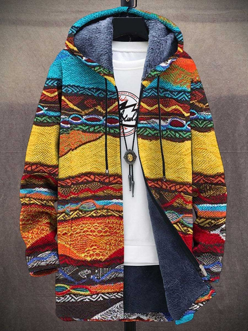 Valenzora | Kuschelige Jacke mit Kunstdruck