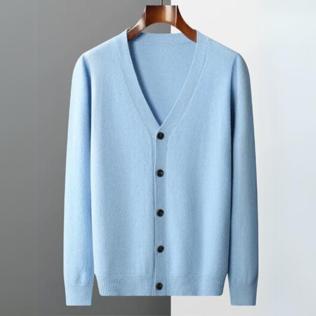 Valenzora | Cashmere cardigan, V-neck, button closure, soft, lightweight knit
