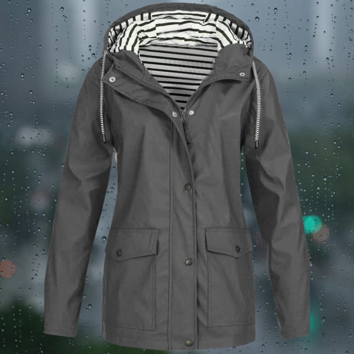 Valenzora | Casual windproof rain jacket for women