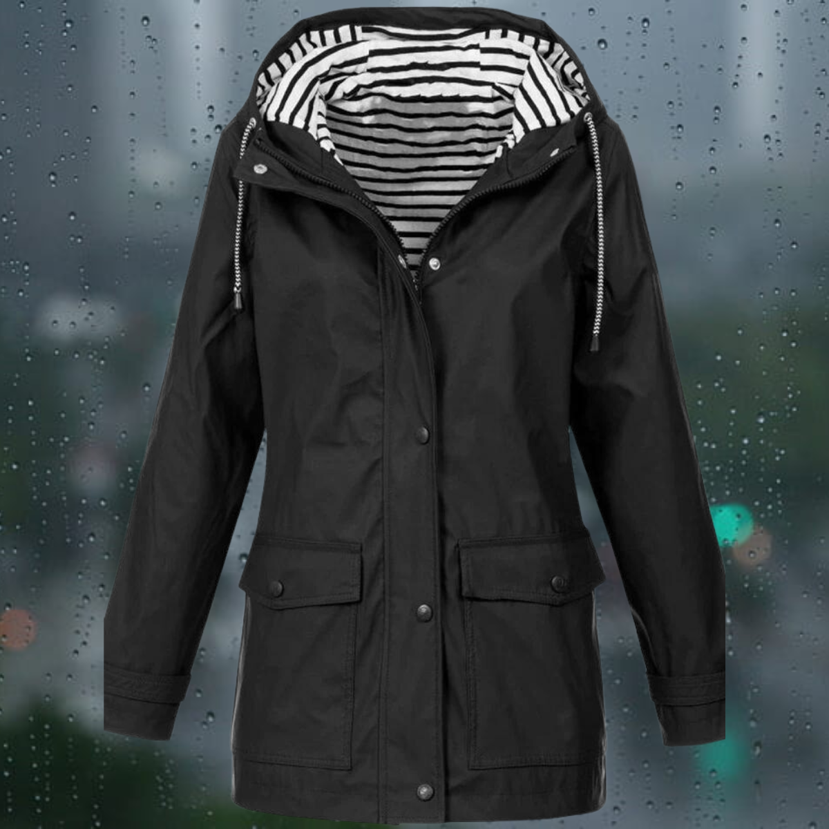 Valenzora | Casual windproof rain jacket for women