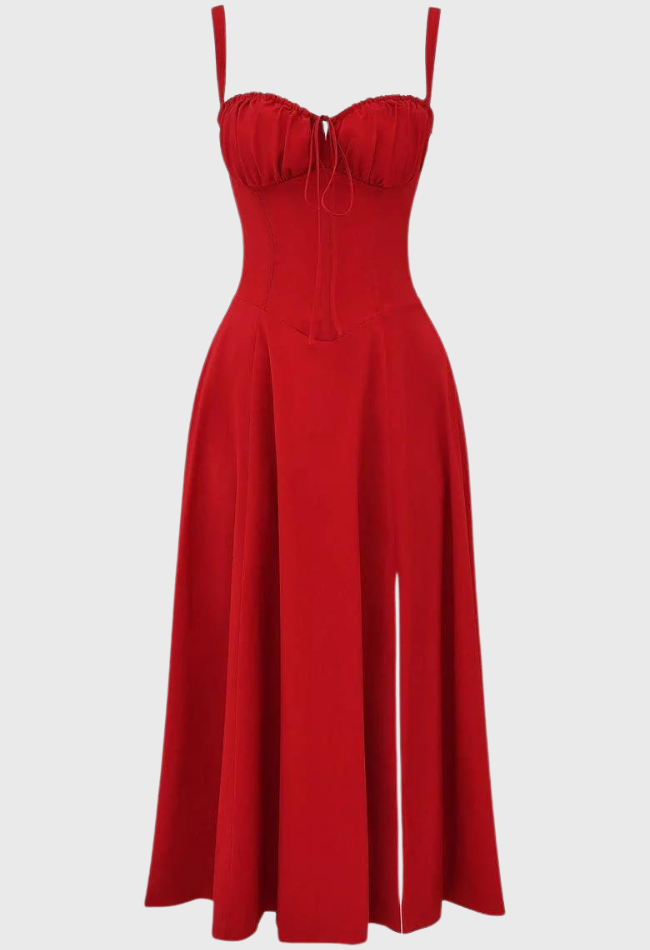 Carmea™ Floral Bustier Dress with Waist Shaping