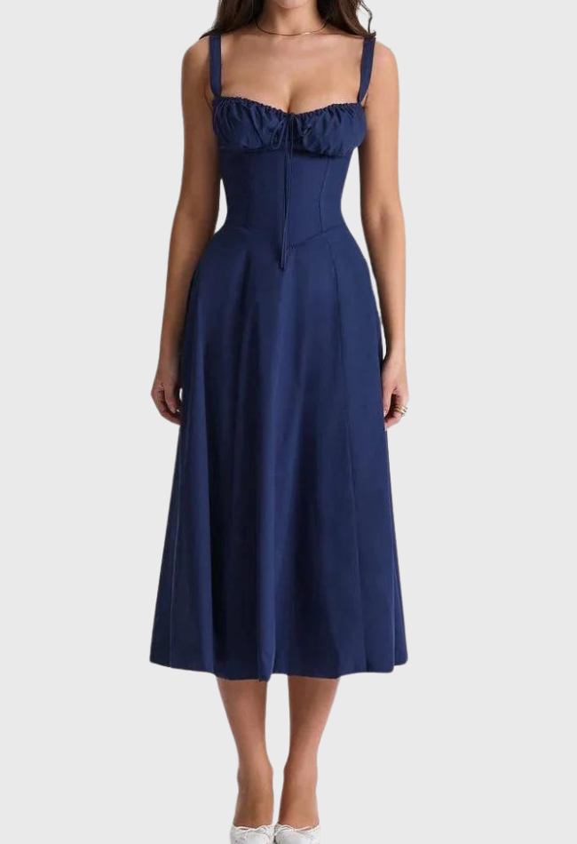 Carmea™ Floral Bustier Dress with Waist Shaping