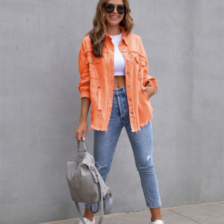 Zerrissene Jeansjacke