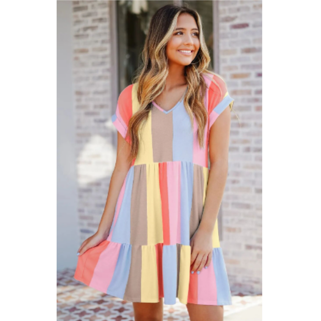 Valenzora | Damen Buntes Kleid