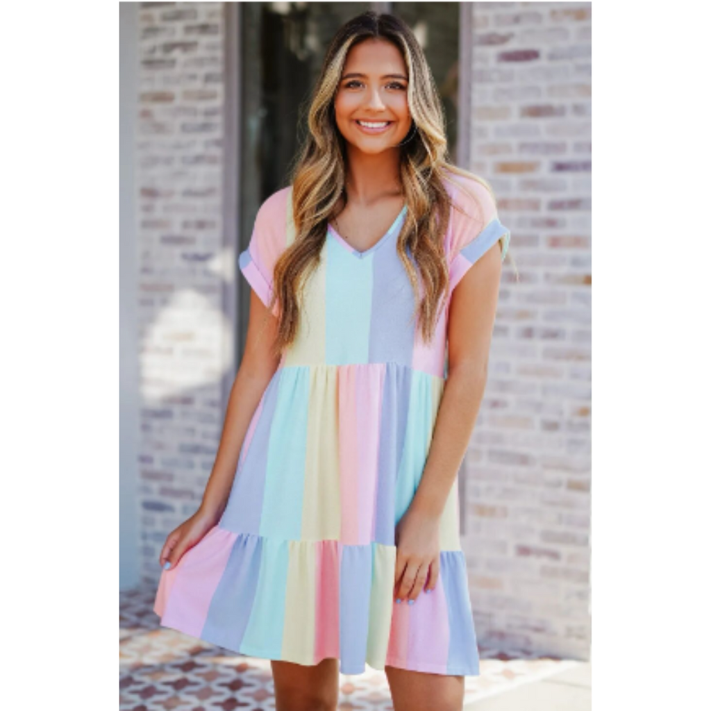 Valenzora | Damen Buntes Kleid