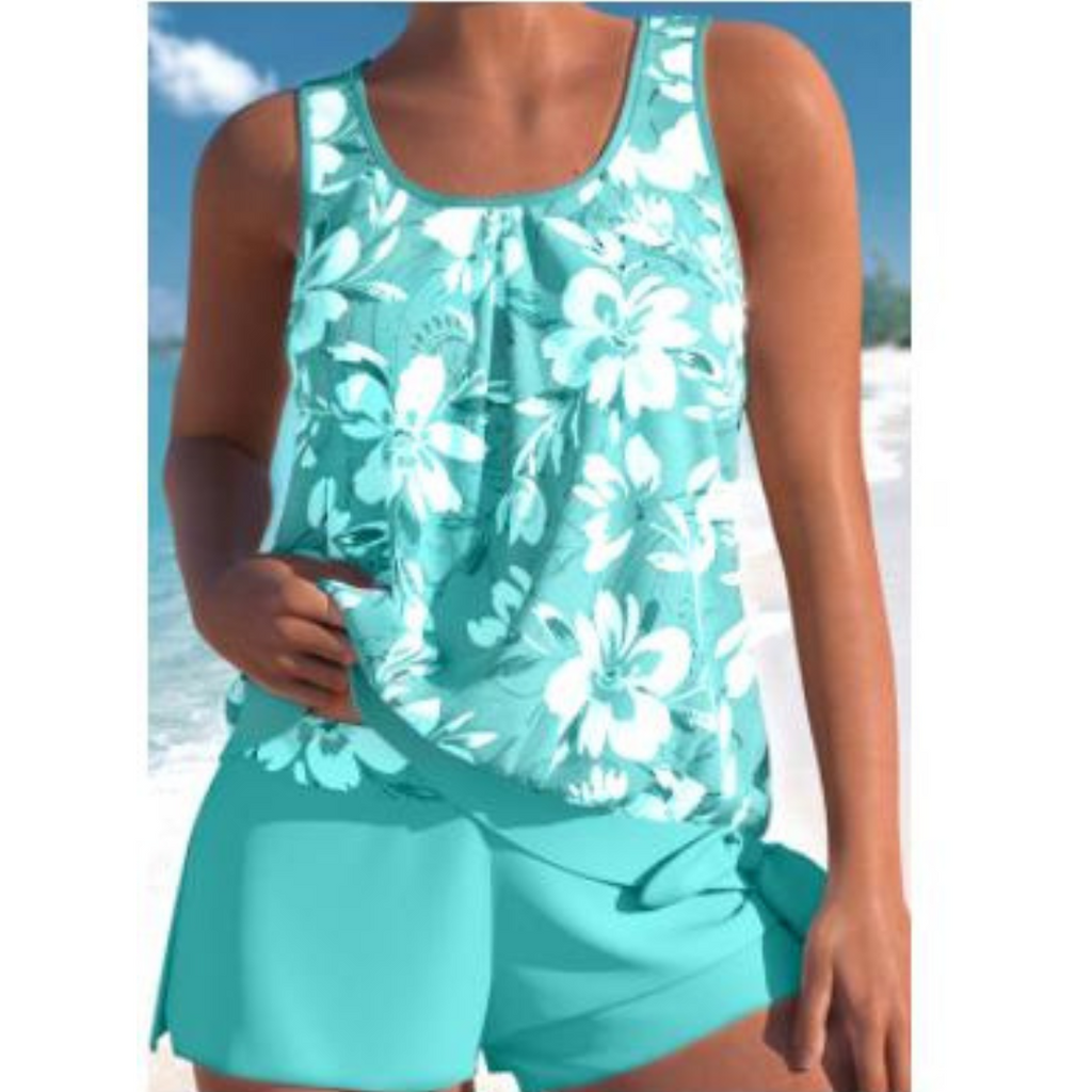 Valenzora | 2-Piece Tankini Set Floral Pattern Women's Swimwear