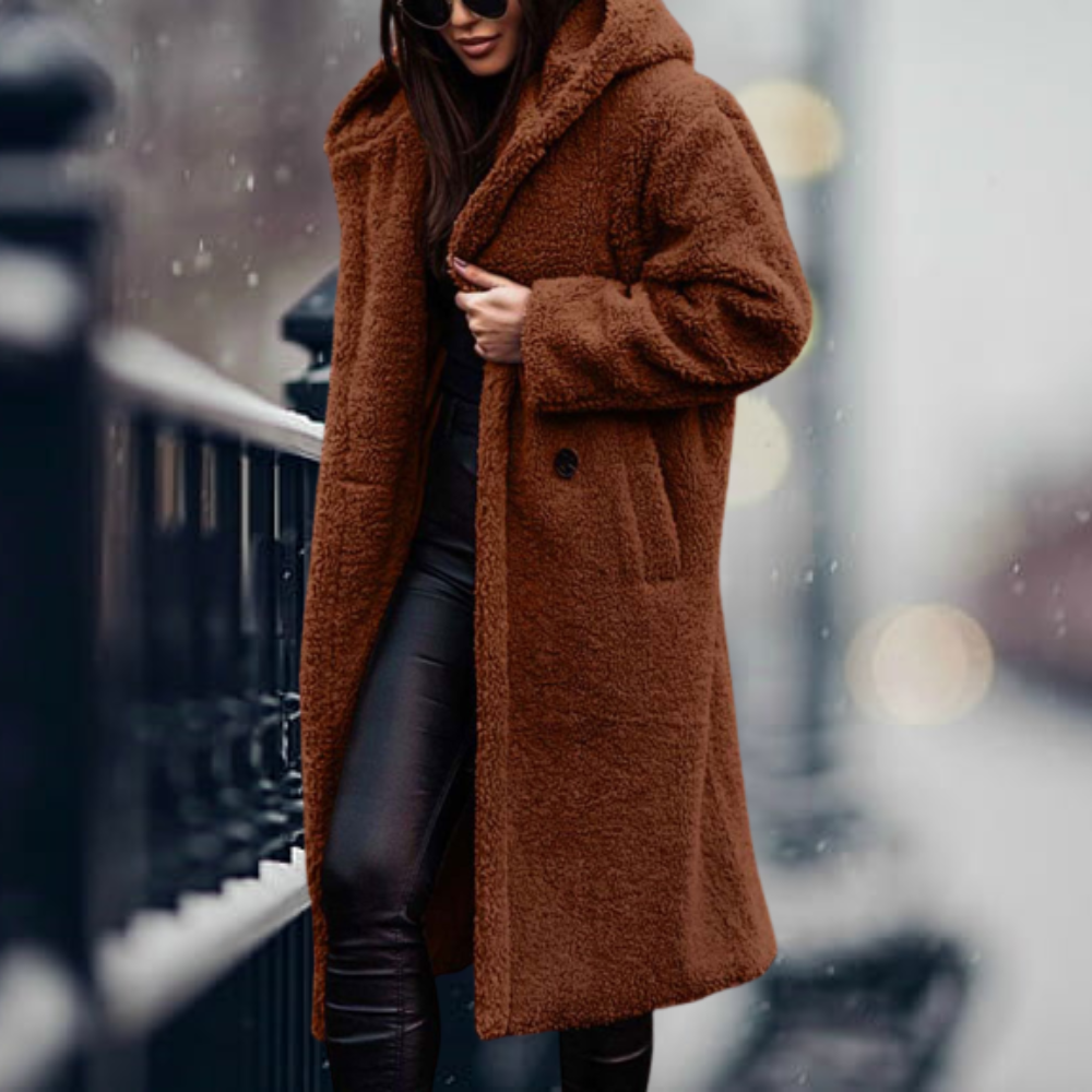Valenzora - Women's cozy long teddy coat