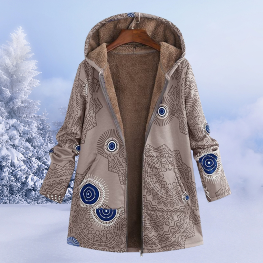 Valenzora | Warm winter jacket with fur lining for women