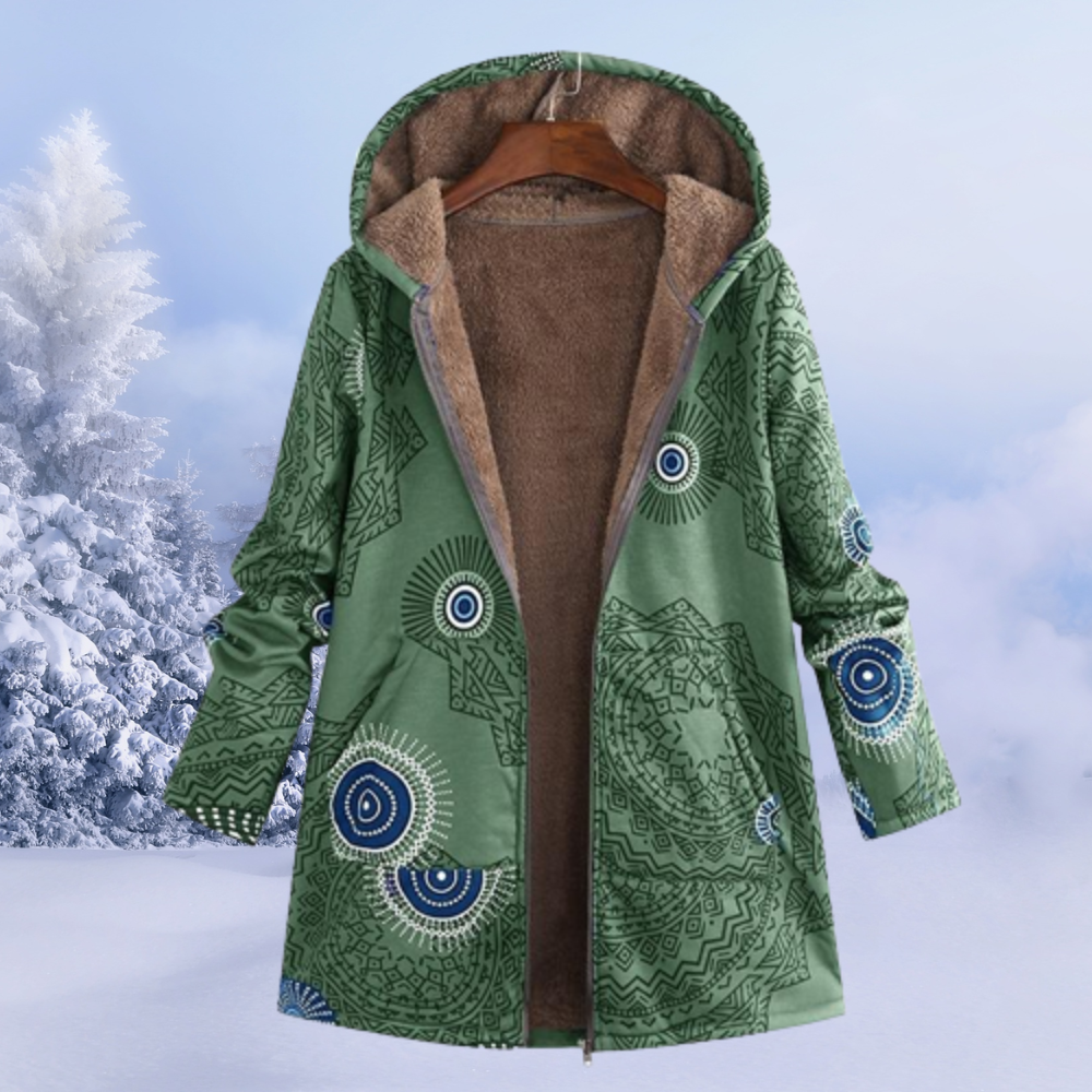 Valenzora | Warm winter jacket with fur lining for women