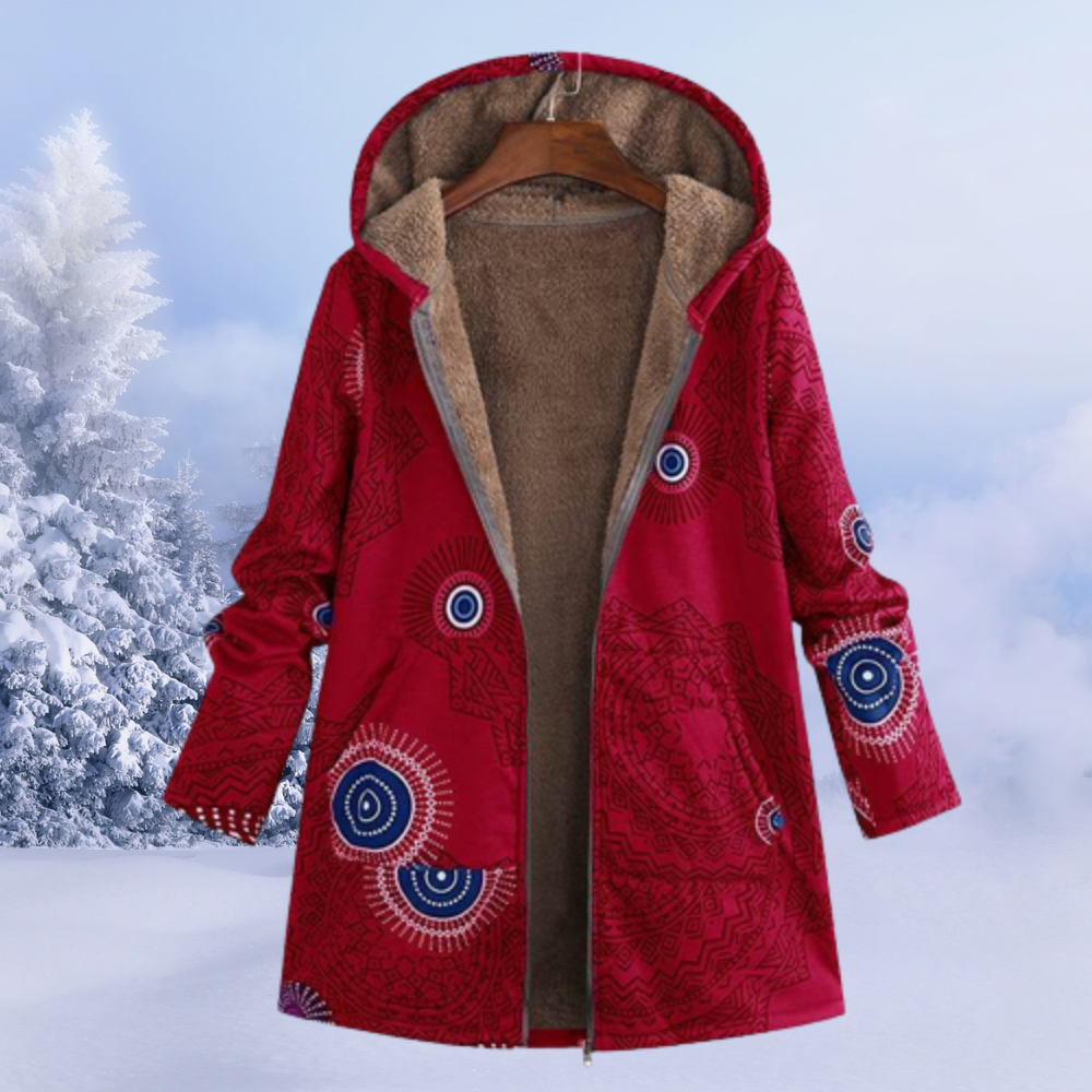 Valenzora | Warm winter jacket with fur lining for women