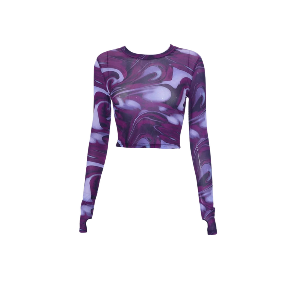 Valenzora Top - Vintage - Transparent Mesh Shirt