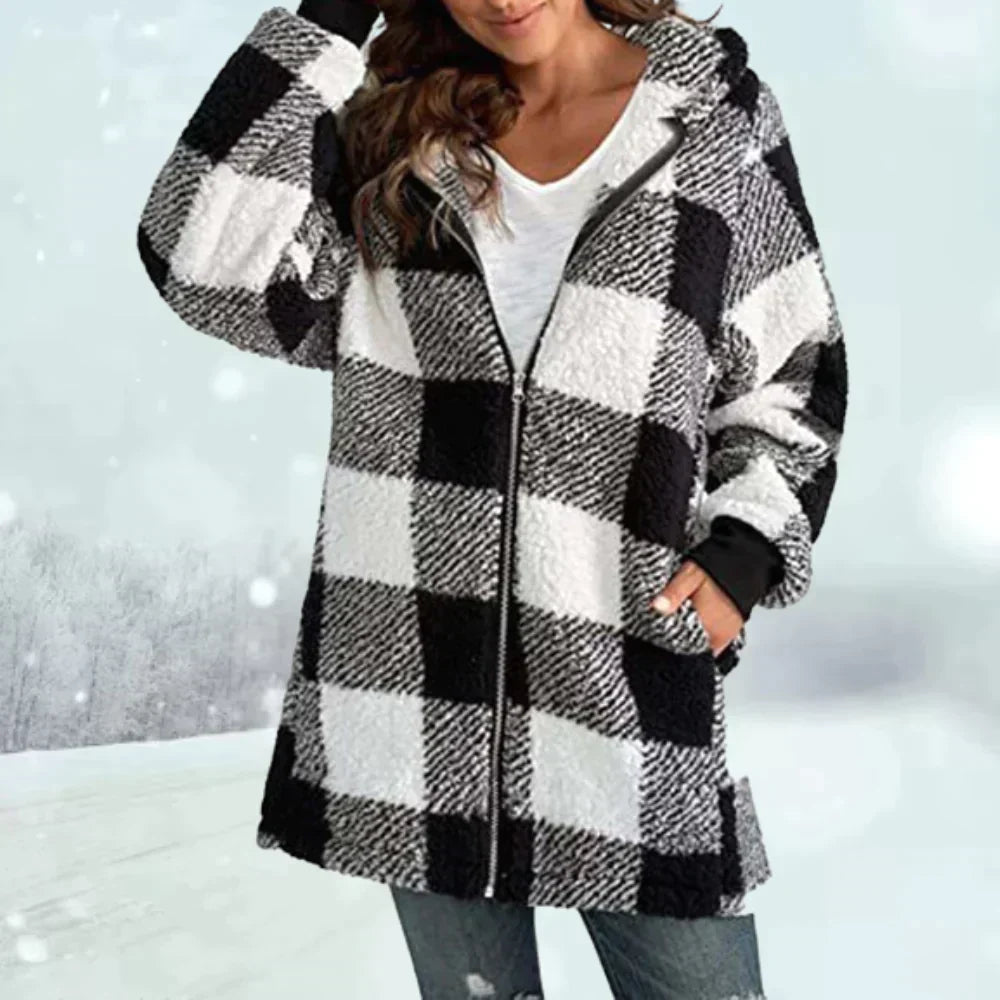 Valenzora | Karierte Winterjacke für einen zeitlosen Look