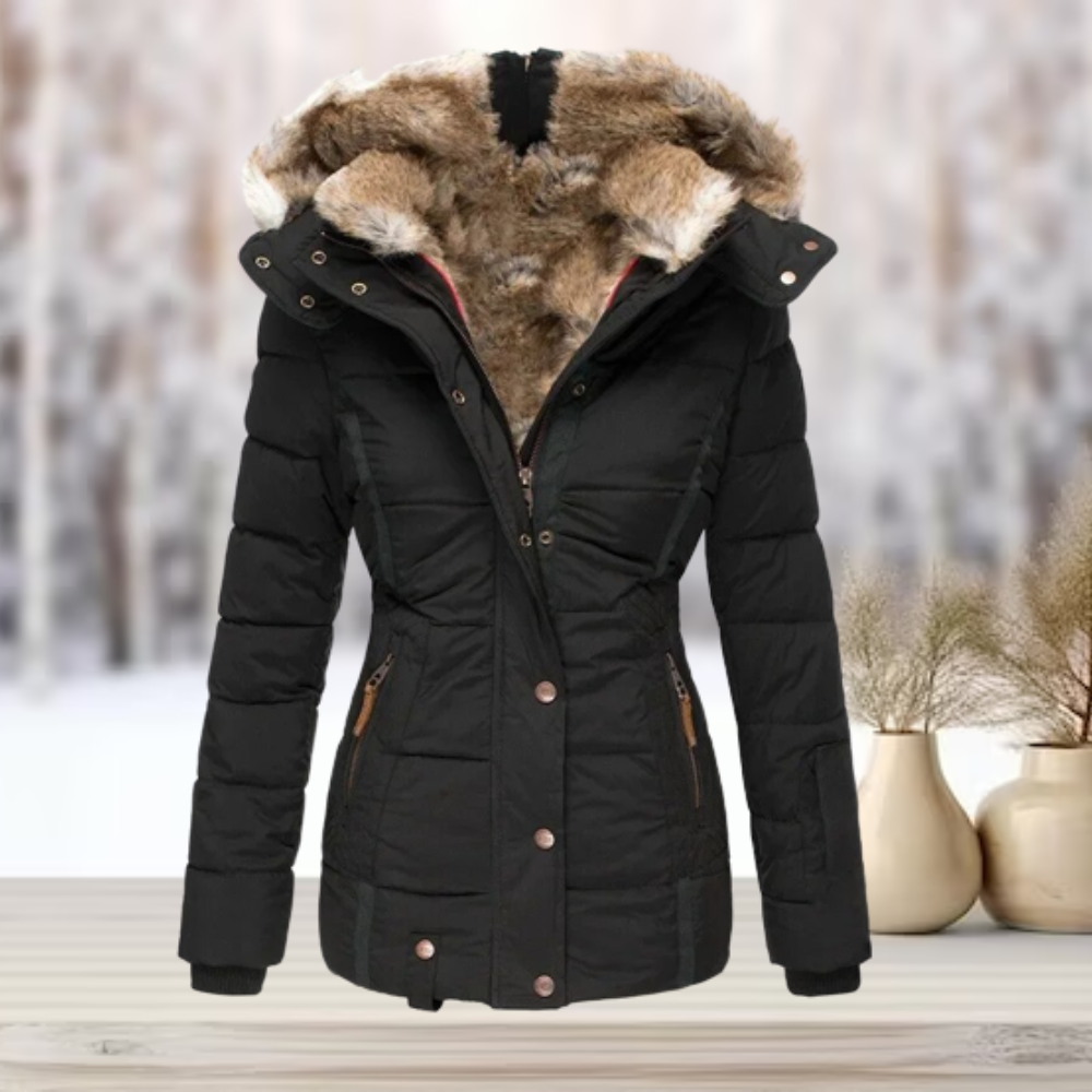 Valenzora | Elegante Winterfelljacke mit Kapuze 2026