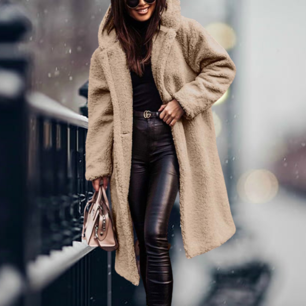 Valenzora - Women's cozy long teddy coat
