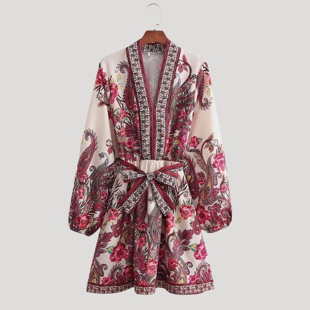 Valenzora | Midikleid mit Kaschmir-Haptik und Taillengürtel