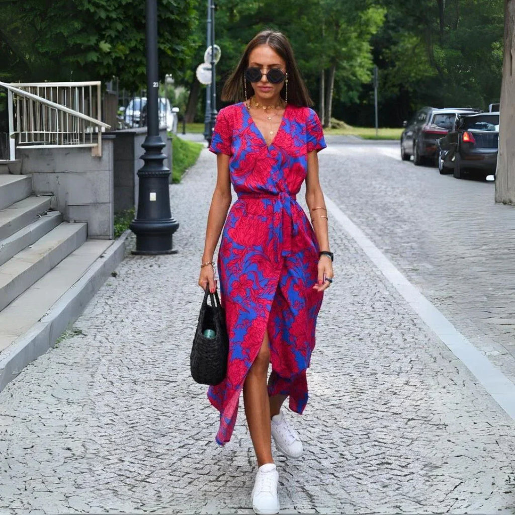 Eva™ – Elegantes V-Ausschnitt-Kleid