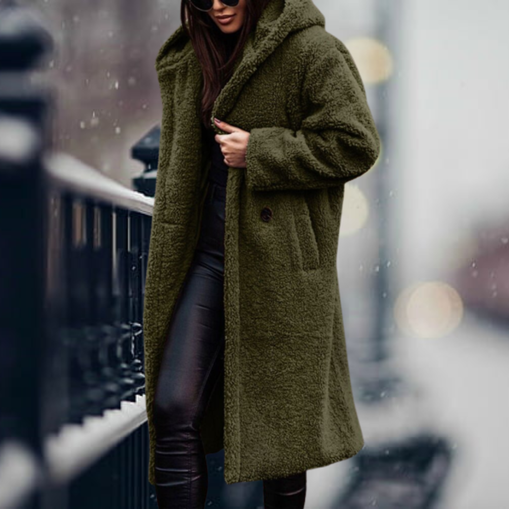 Valenzora - Women's cozy long teddy coat