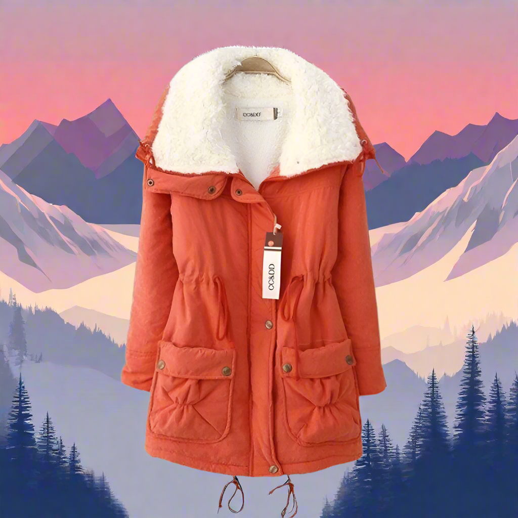 Valenzora | Warm cotton winter jacket for women with hood