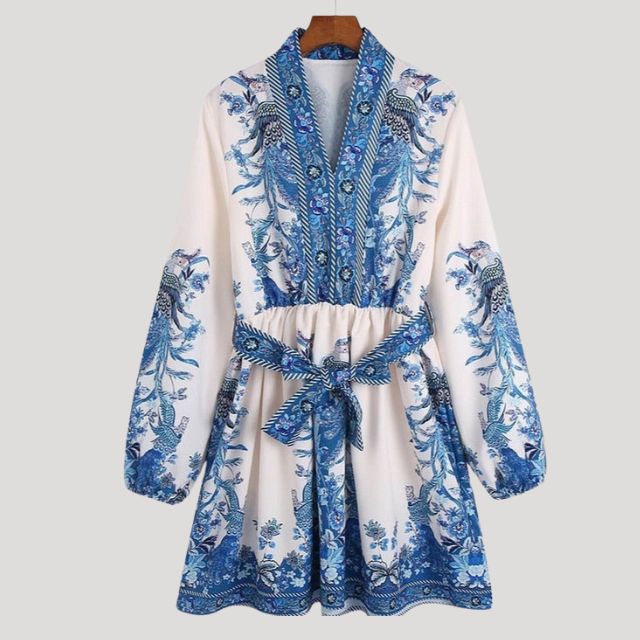 Valenzora | Midikleid mit Kaschmir-Haptik und Taillengürtel