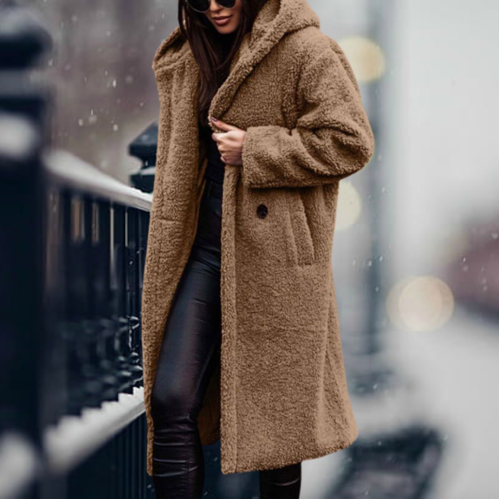 Valenzora - Women's cozy long teddy coat