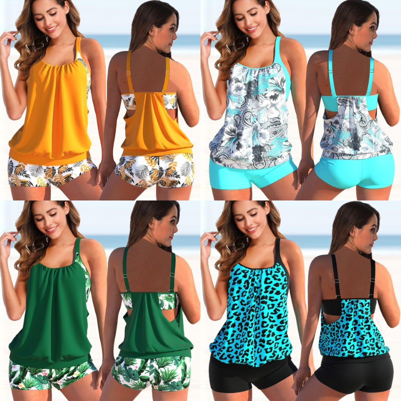 Valenzora Tankini Set | Summery two-tone tankini set