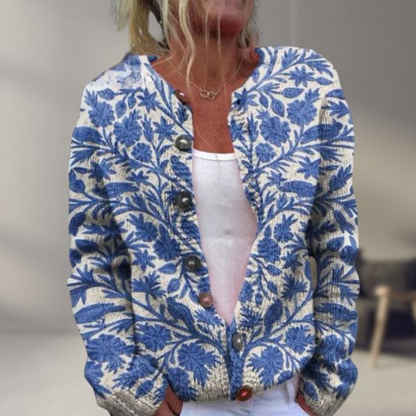 Valenzora | Stylish floral pattern cardigan