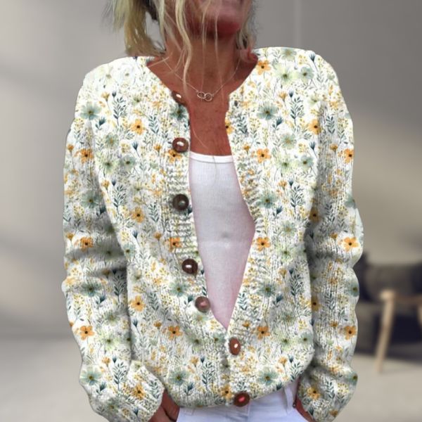 Valenzora | Stylish floral pattern cardigan