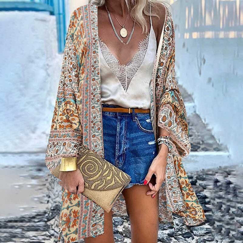 Valenzora | Kimono Elevate your summer wardrobe with our colorful printed kimono