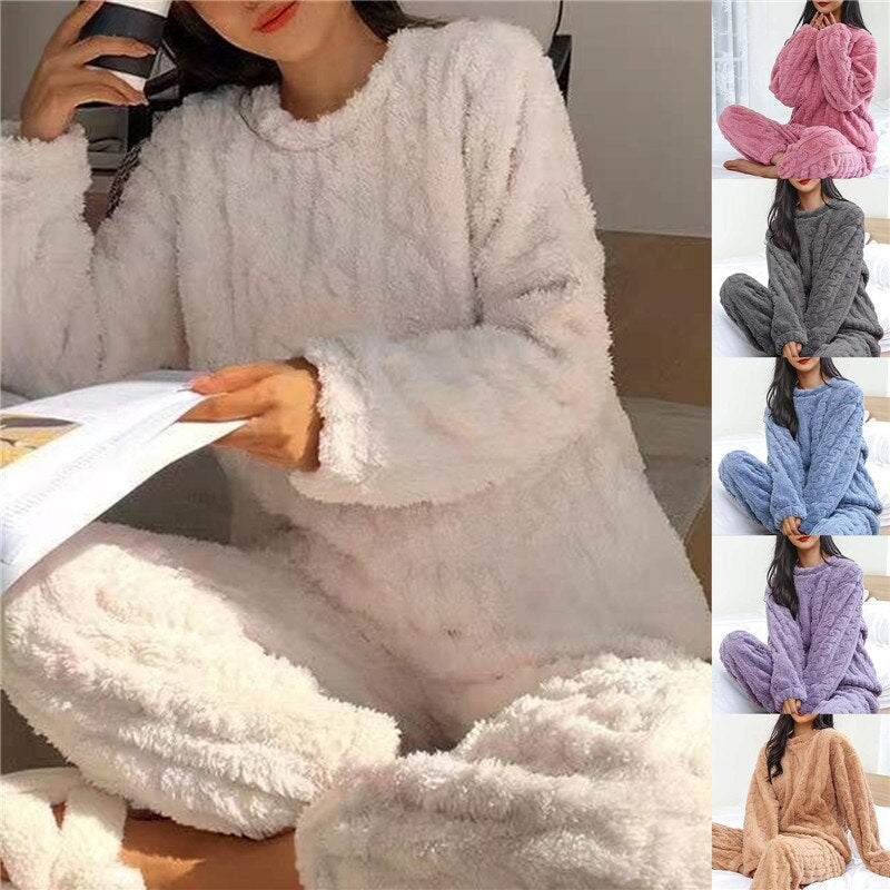 Valenzora - Fleece-Schlafanzug für Damen