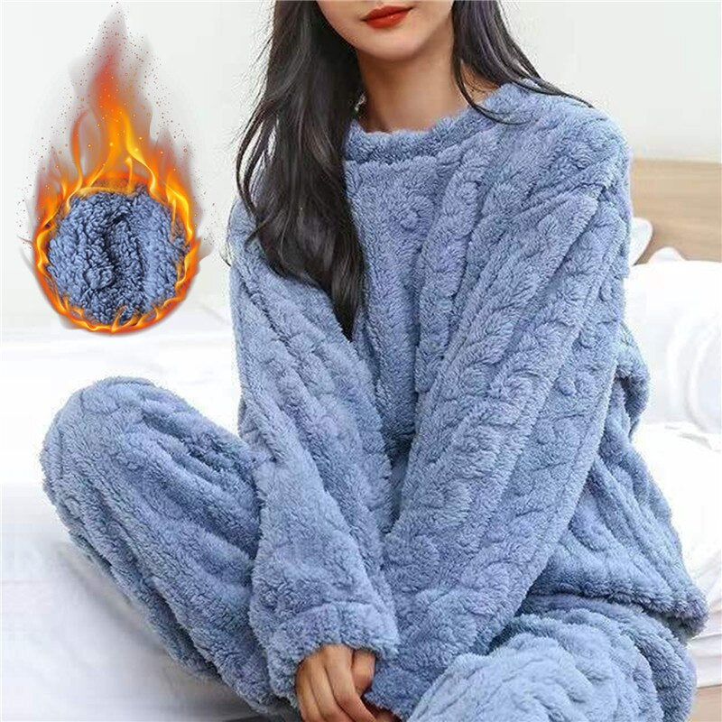 Valenzora - Fleece-Schlafanzug für Damen