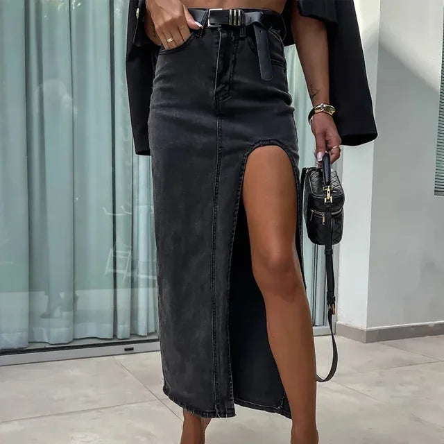Vintage A-Linien-Jeansrock