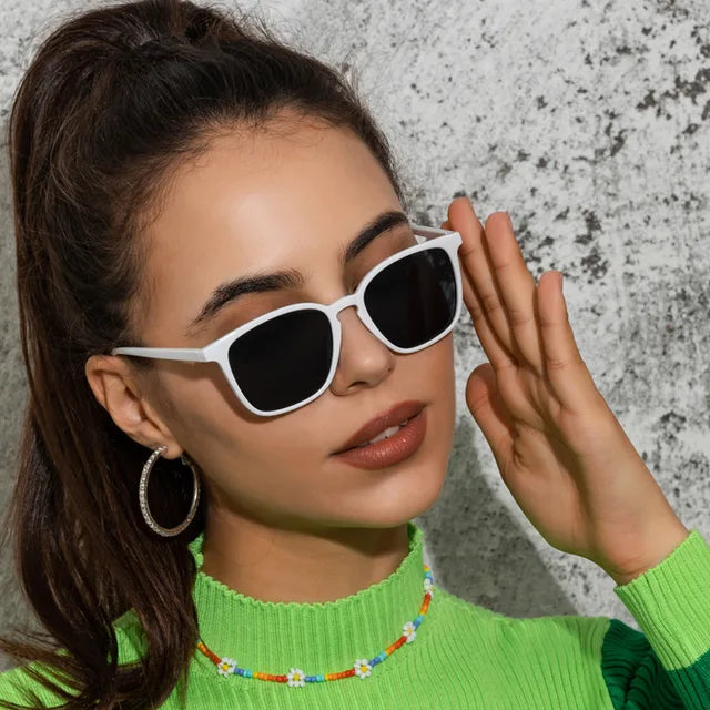 Valenzora | Vintage quadratische Damen-Sonnenbrille