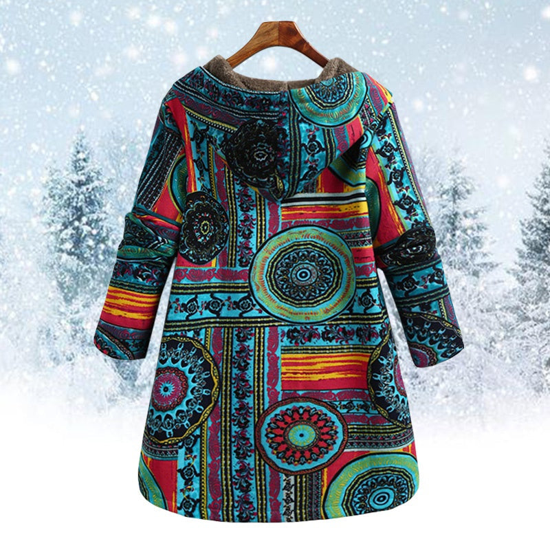 Printed hooded jacket