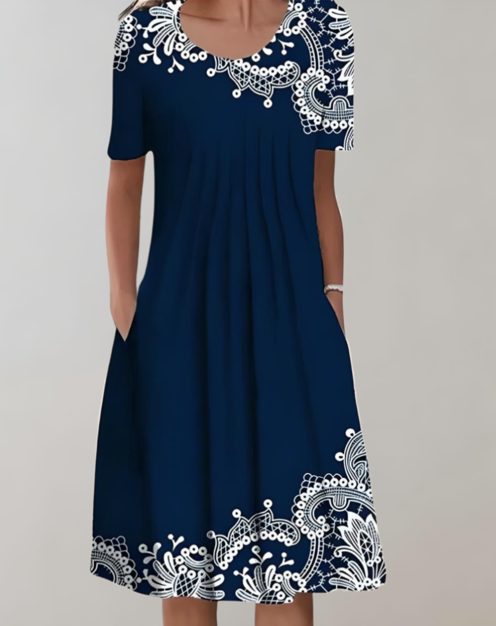 Valenzora | Summer dress V-neck floral pattern lightweight casual dress