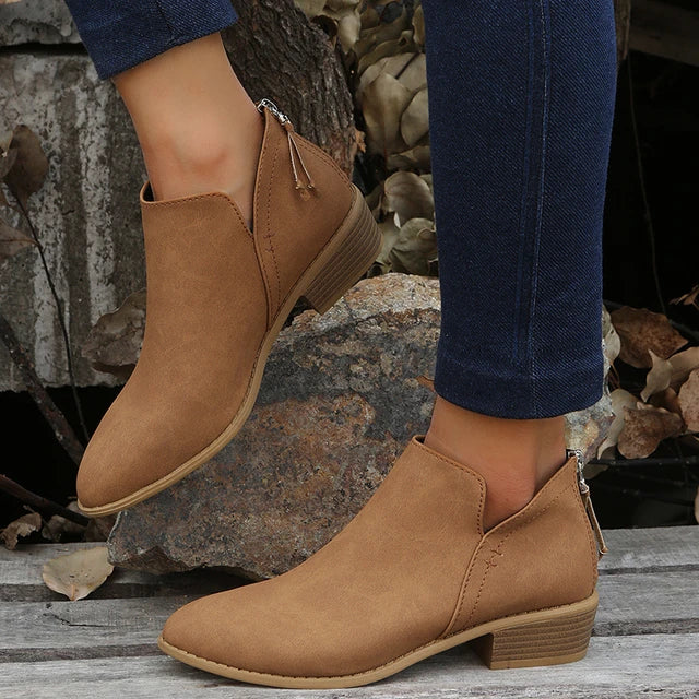Valenzora | Stylische Stiefeletten aus Wildleder mit