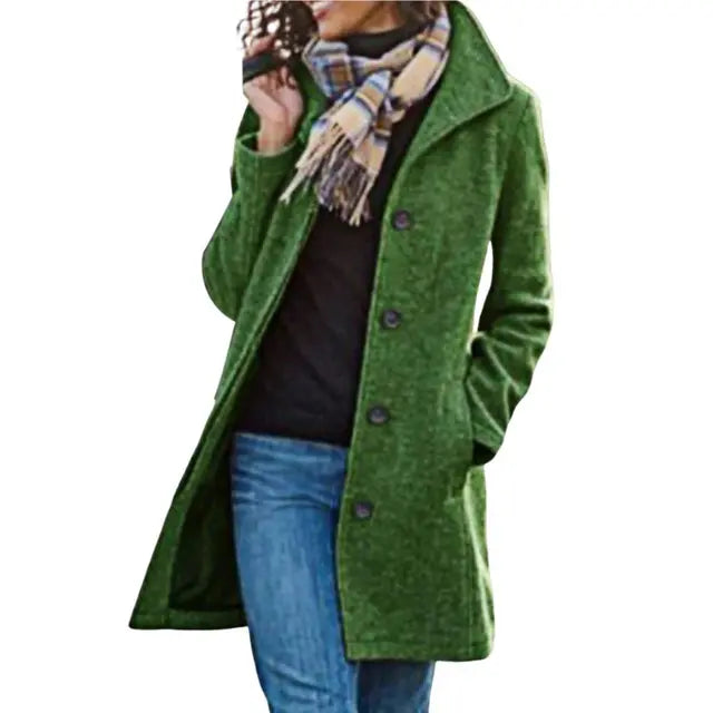 Valenzora elegant midi-length coat