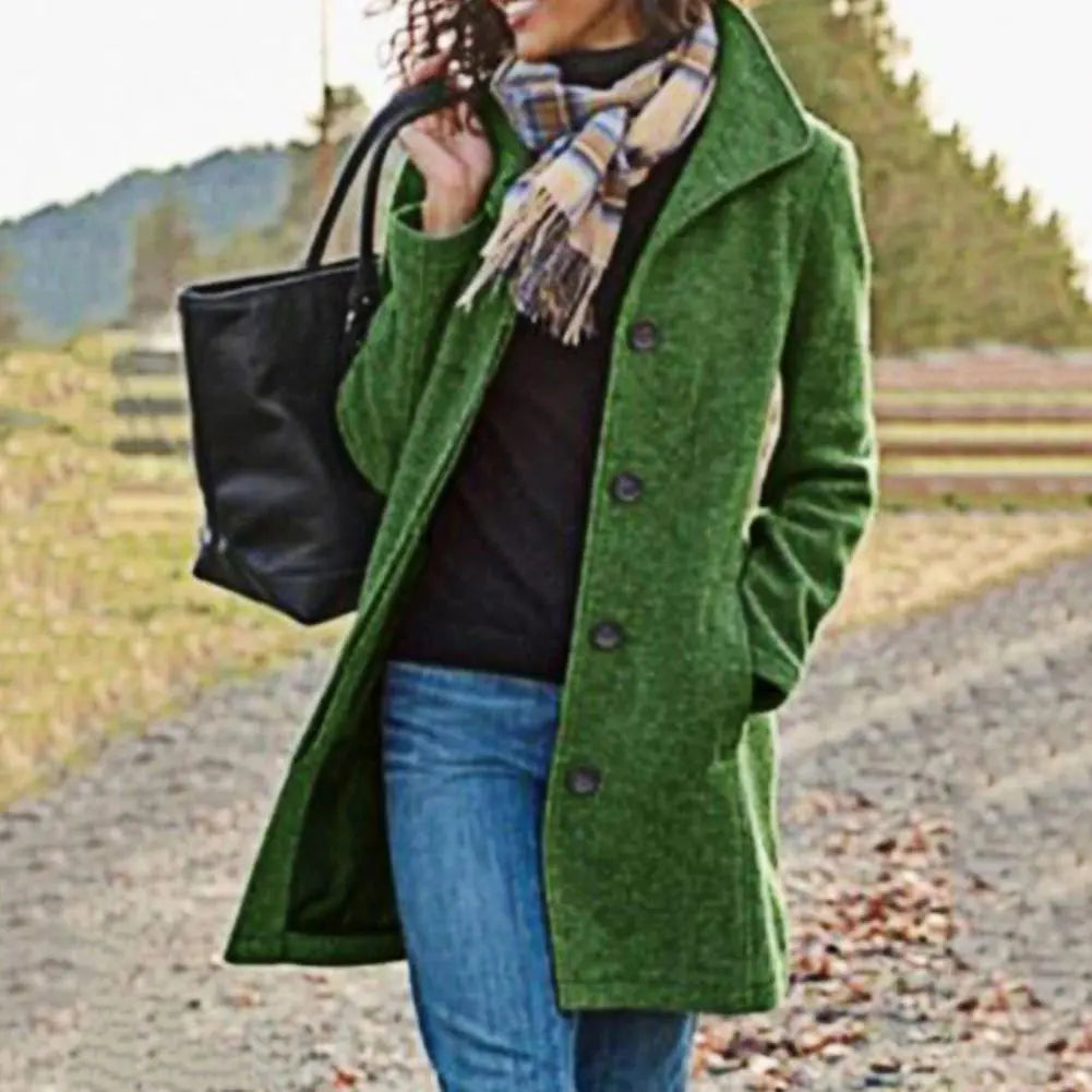 Valenzora elegant midi-length coat