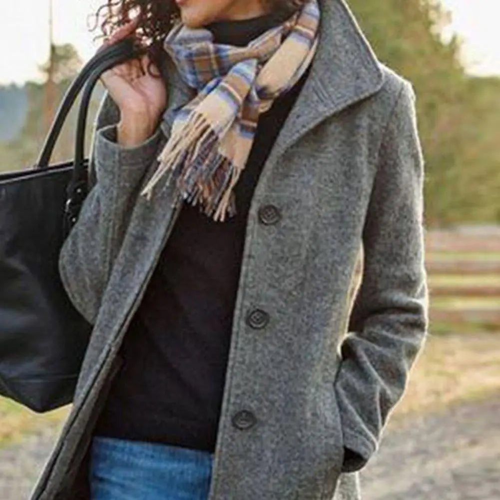 Valenzora elegant midi-length coat