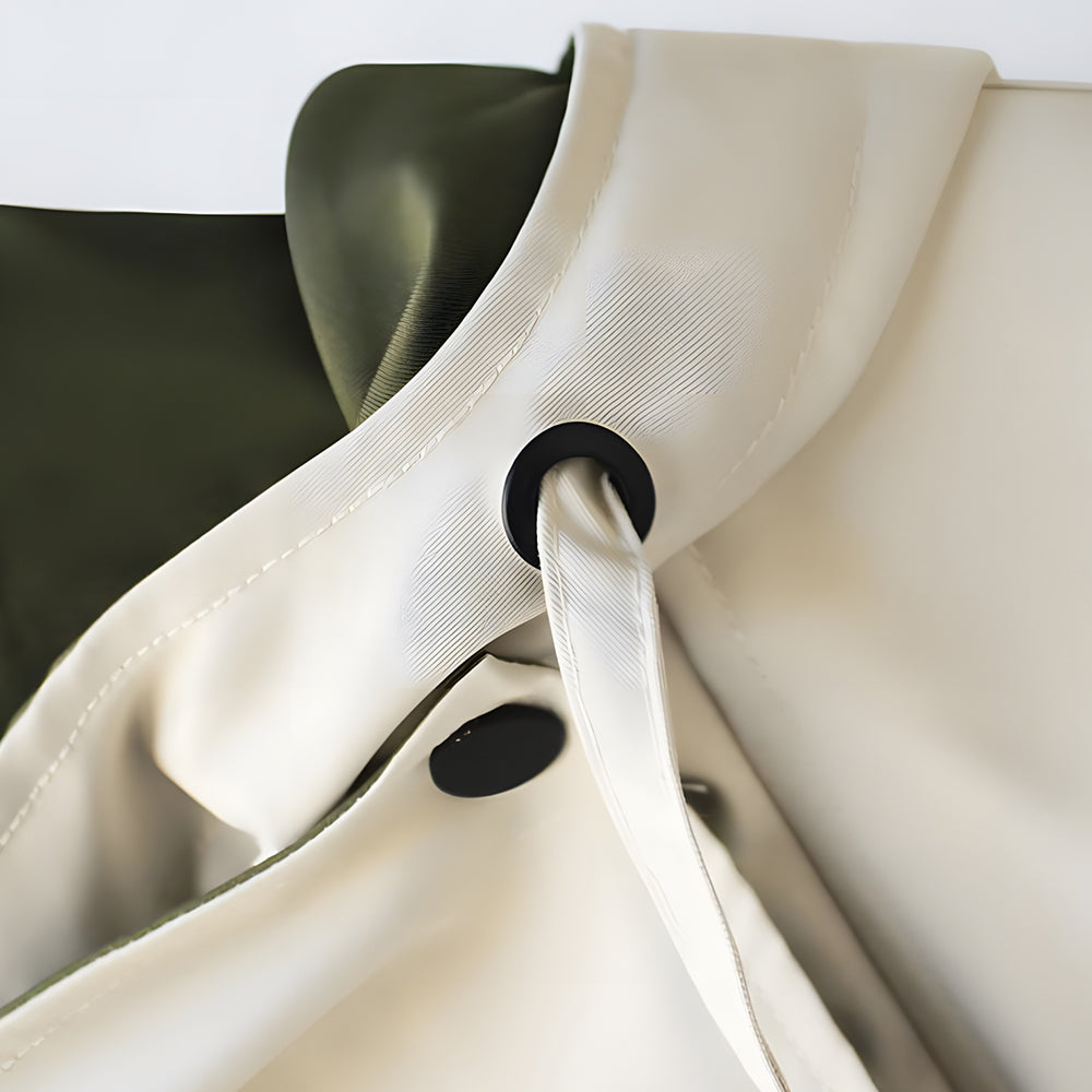 Valenzora | Mittellanger, taillierter Damen-Windbreaker mit Kapuze und Reißverschluss