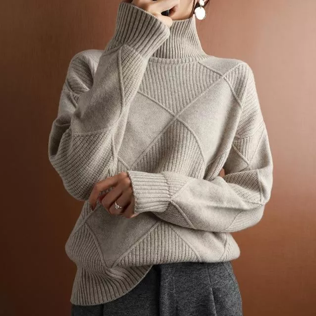Valenzora Hannover - Loose roll-neck cardigan