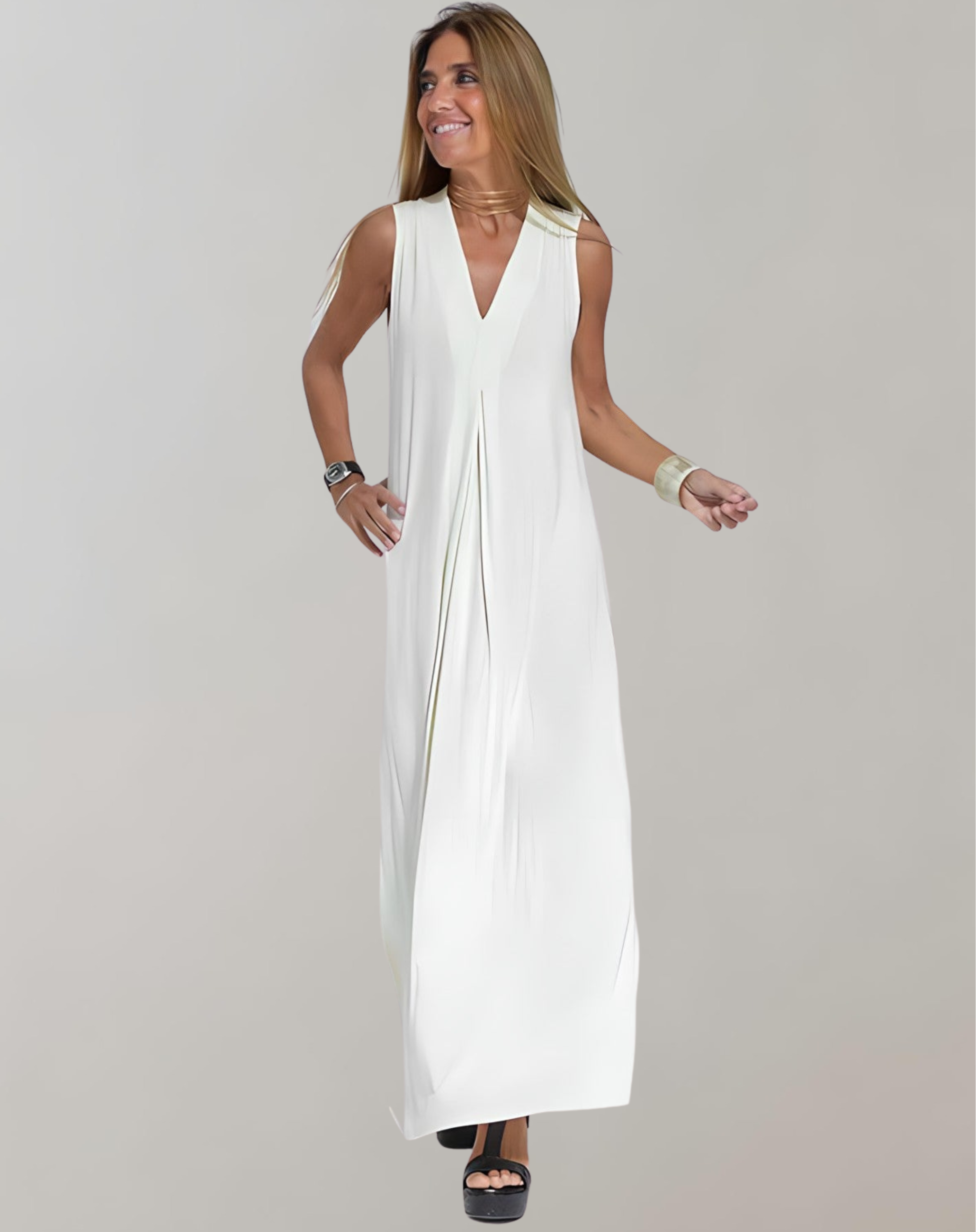 Valenzora – Slimming dress with V-neck