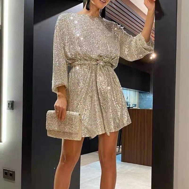 Valenzora Loose mini party dress
