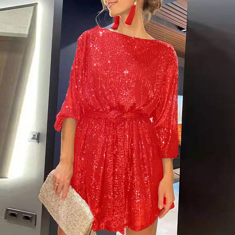 Valenzora Loose mini party dress