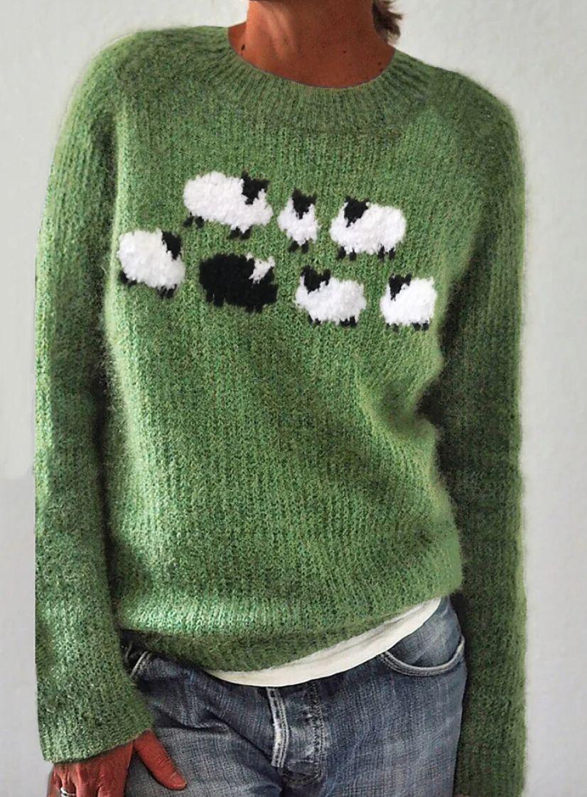 Langarm-Pullover mit Print