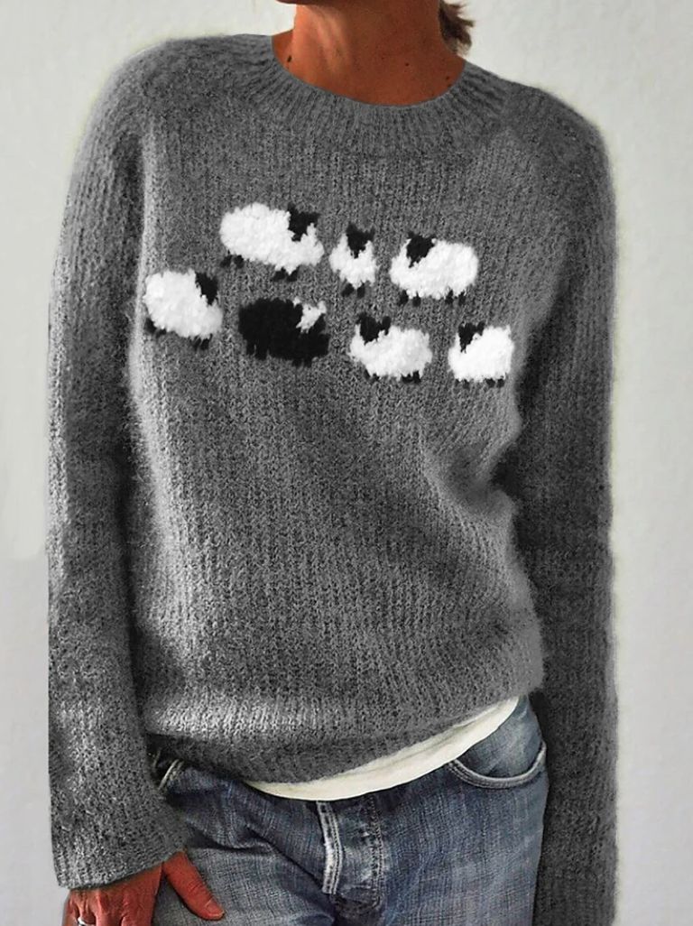 Long-sleeved pullover with print