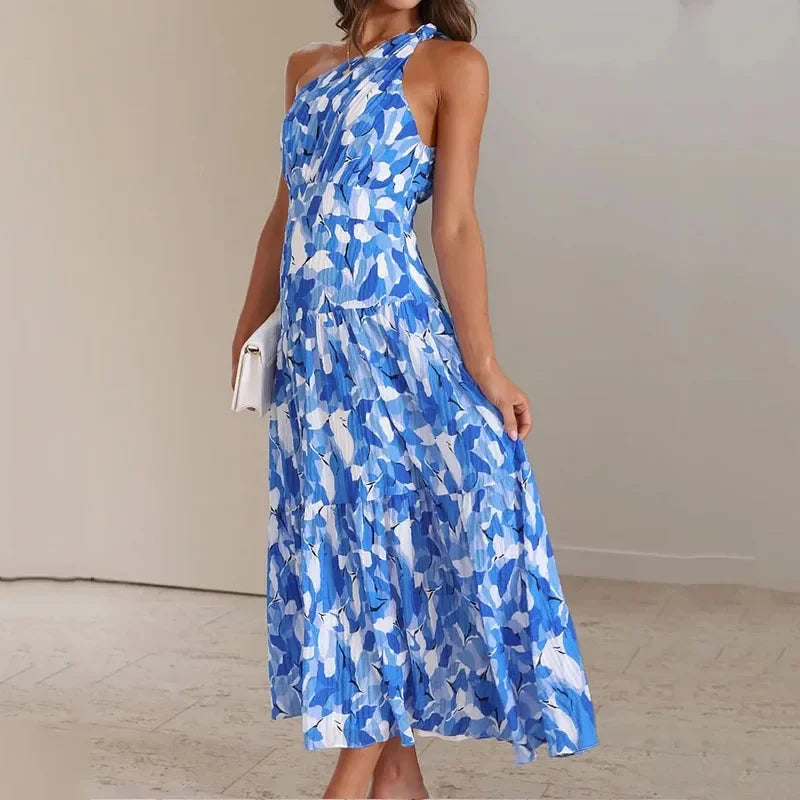 Valenzora | One-Shoulder Midi Dress for Women