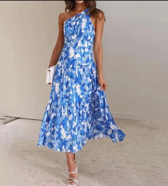 Valenzora | One-Shoulder Midi Dress for Women
