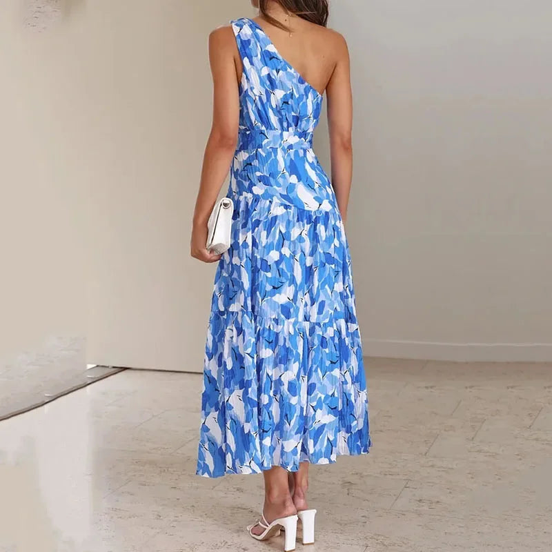 Valenzora | One-Shoulder Midi Dress for Women